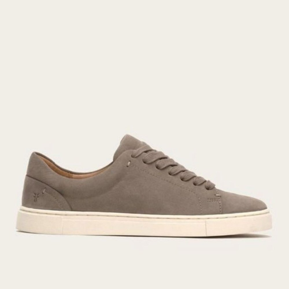 Frye Nubuck Leather Ivy Low Lace Sneakers Shoes - Picture 2 of 8